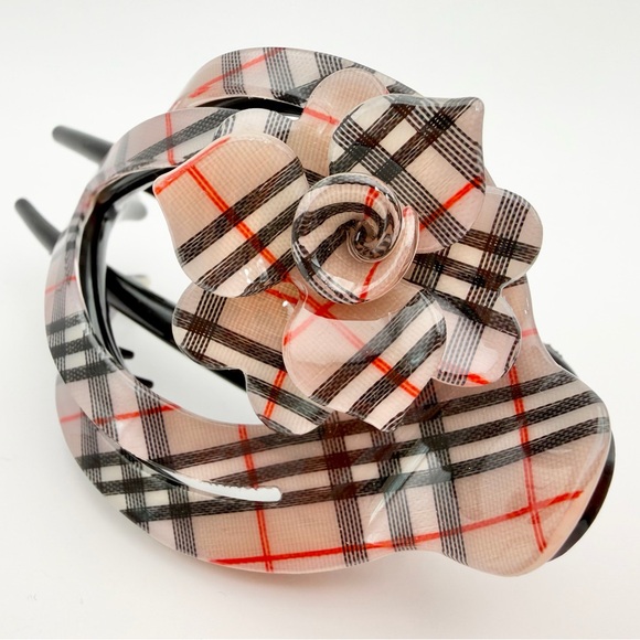 Accessories - Plaid Flower Hair Clip